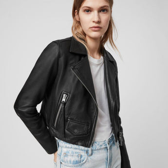 Leather Biker Jacket Woman