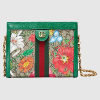 Gucci Ophidia GG Flora Small Shoulder Bag Green