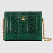 Gucci Ophidia Small Snakeskin Shoulder Bag Emerald