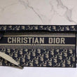 Dior Blue Oblique Embroidered Canvas Clutch