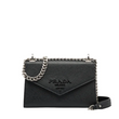 Prada Monochrome Saffiano Leather Bag Dark Grey