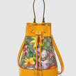 Gucci Ophidia GG Flora Small Bucket Bag Yellow