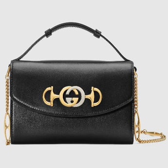 Gucci Zumi Black Smooth Leather Mini Bag