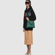 Gucci Zumi Grainy Leather Small Top Handle Bag Dark Green