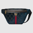 GG Velvet Belt Bag Dark Blue