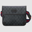 Gucci GG Supreme Black Flap Belt Bag