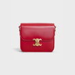 Celine Medium Triomphe Bag In Shiny Calfskin Red