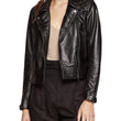 BLACK BIKER LEATHER JACKET