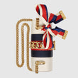 Gucci Sylvie Leather Mini Chain Bag White