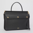 Burberry Small Leather Title Bag With Pocket Detail Black
