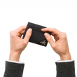 Prada Leather Card Holder Black