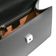 Gucci Lilith Leather Top Handle Bag Black