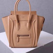 Celine Mini Luggage Handbag Drummed Calfskin Brown