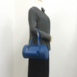 LV Soufflot Bag Black Epi Leather Blue