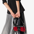Prada Sidonie Leather Shoulder Bag Red / Black