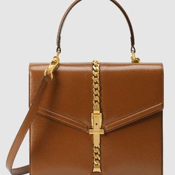Gucci Sylvie 1969 Small Top Handle Bag Brown