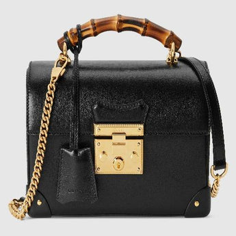 Gucci Padlock Small Bamboo Shoulder Bag Black