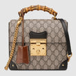 Gucci Padlock Small Bamboo Shoulder Bag GG Supreme