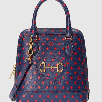 Gucci 1955 Horsebit Small Top Handle Bag Blue