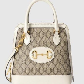 Gucci 1955 Horsebit Small Top Handle Bag White