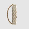 Gucci 1955 Horsebit Wallet With Chain GG Supreme White