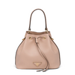 Prada Saffiano Leather Bucket Bag Beige