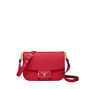 Prada Emblème Saffiano Leather Bag Red
