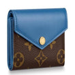 LV Zoé Wallet Monogram Bleu Jean colored leather