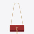 Saint Laurent Medium Kate Tassel Chain Bag Red Crocodile