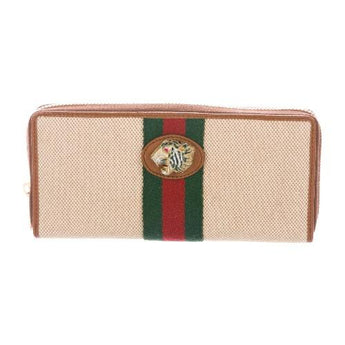 Gucci Rajah Zip Around Wallet Beige Vintage Canvas