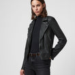 CARGO LEATHER BIKER JACKET