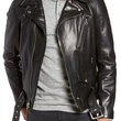 Tanned Cowhide Leather Moto Jacket