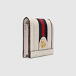 Gucci Ophidia Leather Card Case Wallet White