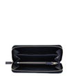 Prada Saffiano And Crocodile Leather Wallet Light Blue
