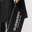 Burberry Logo Print Zip Pouch Black