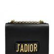 J’Adior Calfskin Flap Bag Black