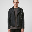 BLOC LEATHER BIKER JACKET