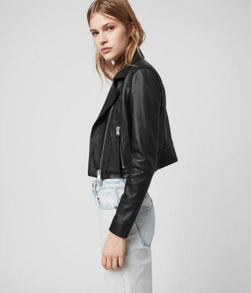 Leather Biker Jacket Woman