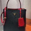 Prada Panier Medium Bag Black/Red