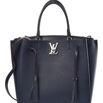 LV Lockmeto Handbag Luxury Leather Marine Rouge