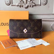 LV Emilie Wallet Monogram Rose Ballerine