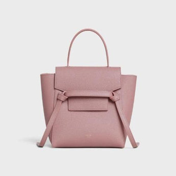 Celine Nano Belt Bag In Grained Calfskin Vintage Pink