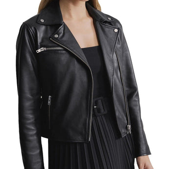 LEATHER BIKER JACKET