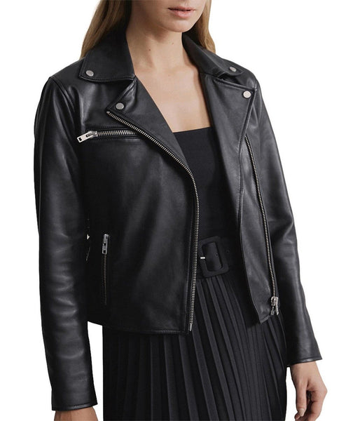LEATHER BIKER JACKET