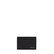 Prada Saffiano Leather Card Holder Metal Logo Black