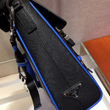 Prada Saffiano Leather Shoulder Bag Blue