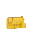 Prada Diagramme Medium Leather Bag Yellow