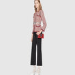 Gucci Sylvie Leather Mini Chain Bag Hibiscus Red
