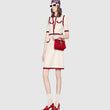 Gucci Sylvie Leather Mini Top Handle Hibiscus Red Bag