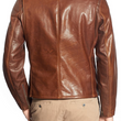 Tanned Cowhide Leather Moto Jacket